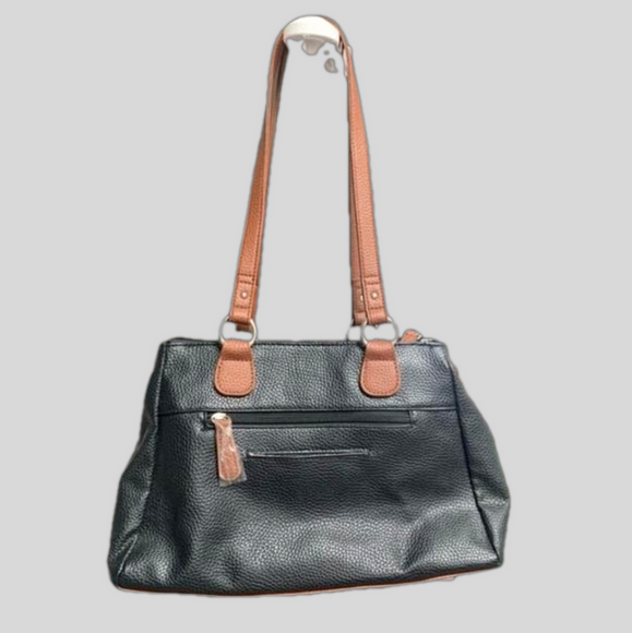 #379 B. Amici Black and Brown Women's Handbag - Picture 2 of 5